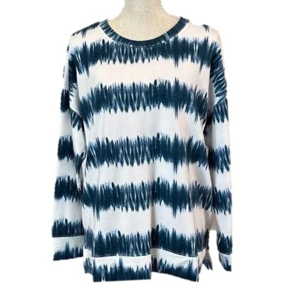 Style & Co. Tops - STYLE & CO Stripe French Terry Sweatshirt